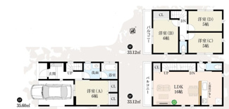 【間取り】 | 川口市上青木６丁目Ⅰ期　2号棟