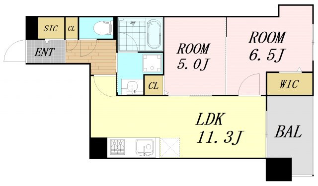IBC Residence West　仲介手数料無料の間取り