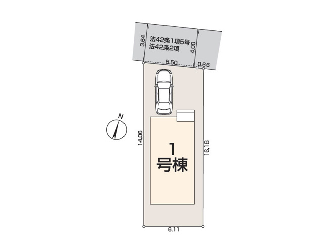 【区画図】 | 東久留米市氷川台2丁目　新築一戸建住宅　全1棟　(保谷店) | 第一種低層住居専用地域につき住環境の良さが魅力の住まいです。※図面を基に作成しています。現況と異なる場合は現況を優先いたします。