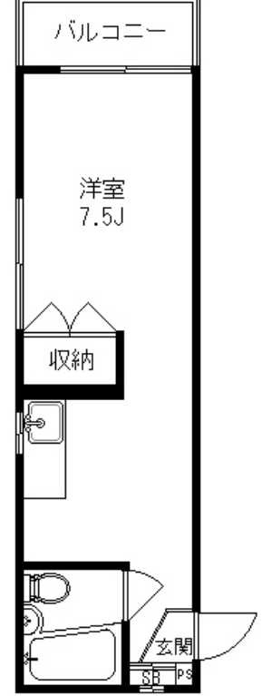 メゾンセイワ　礼金０　角部屋　駅近の間取り