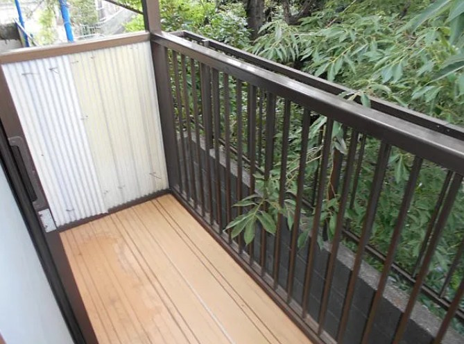 第二天貝コーポのバルコニー