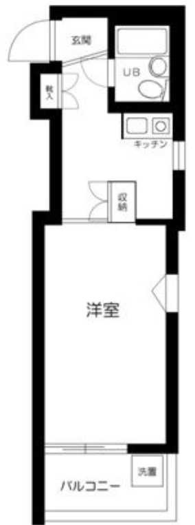 トップ三軒茶屋第５　分譲賃貸　角部屋　システムキッチンの間取り