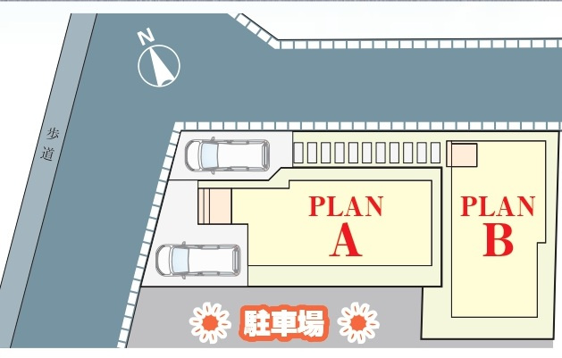 松戸市松戸新田新築戸建【寒風台小学校：10分】の区画図|区画配置図