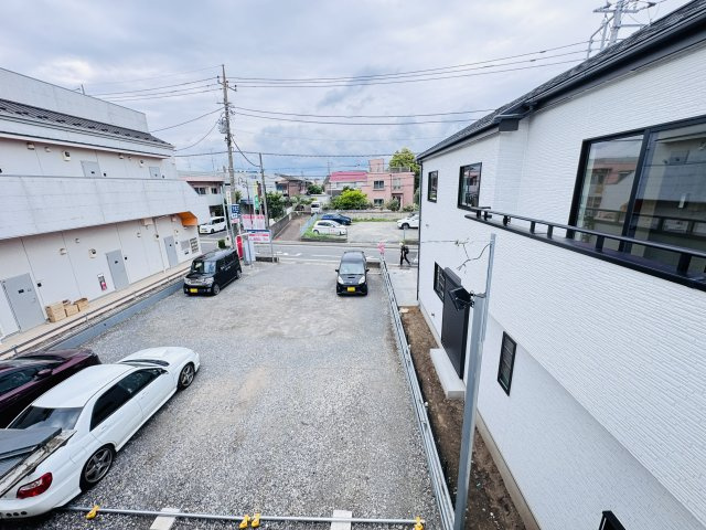 松戸市松戸新田新築戸建【寒風台小学校：10分】の展望|バルコニーより道路・幅員約