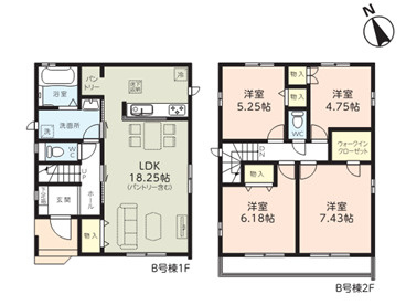 千葉市花見川区宮野木台四丁目　新築分譲住宅B号棟