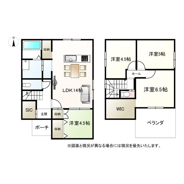 売新築戸建　静岡市清水区三保の間取り|4LDK＋ウォークインクローゼット＋シューズインクローゼット