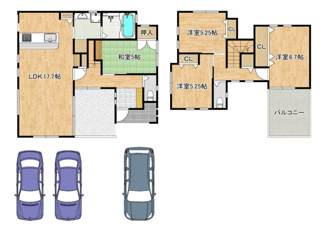 【間取り】 | 美木多上　中古一戸建