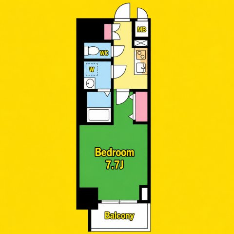 S-RESIDENCE庄内通駅前curere　名古屋市賃貸　仲介手数料無料の間取り