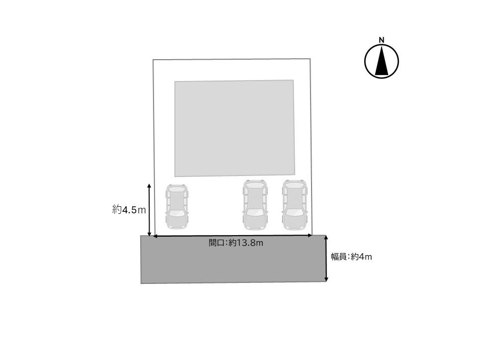 綾部市上延町旦寺　戸建ての区画図