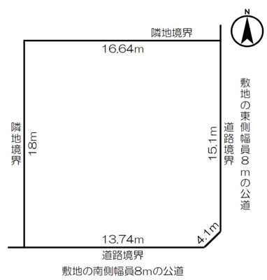 【区画図】 | 北見市西三輪中古住宅