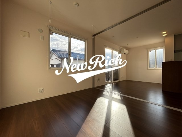 伊勢崎市戸谷塚町のアパートのバルコニー