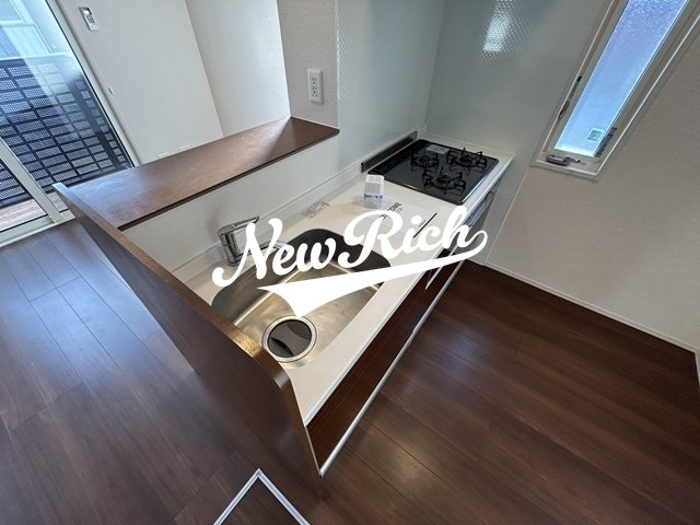 伊勢崎市戸谷塚町のアパートのキッチン