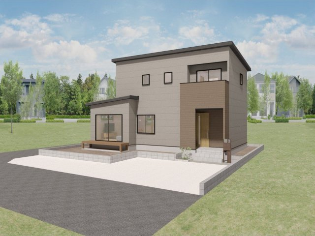 【外観パース】 | 【NEXT‐STEP HOME】◆お花見シーズンが待ち遠しい！駅ちか！南西角地！◆西鉄桜並木駅からほど近くの分譲地です