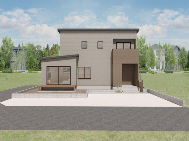 【外観パース】 | 【NEXT‐STEP HOME】◆お花見シーズンが待ち遠しい！駅ちか！南西角地！◆西鉄桜並木駅からほど近くの分譲地です