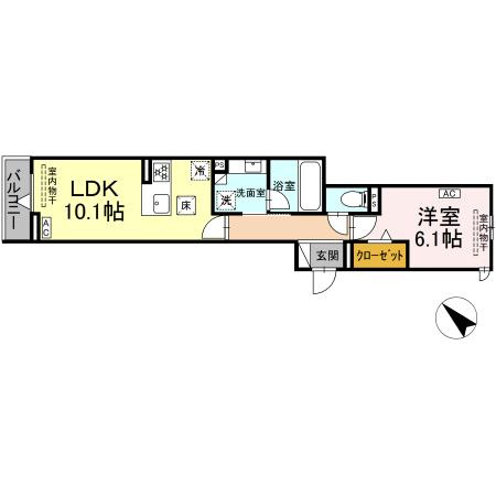 D-avance 柱六番町Ⅰの間取り