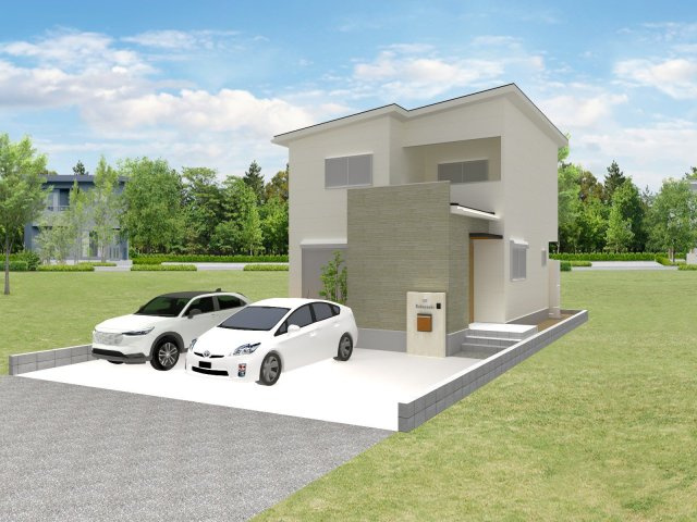 【外観パース】 | 【NEXT-STEP HOME】◆ネクスタウン道善◆１号地◆ゆめモール那珂川近くに分譲地できました！