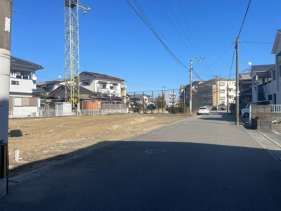 【前面道路含む現地写真】 | 【NEXT-STEP HOME】◆ネクスタウン道善◆１号地◆ゆめモール那珂川近くに分譲地できました！ | ◆現地（2026年2月）撮影◆前面道路は６メートル幅があります