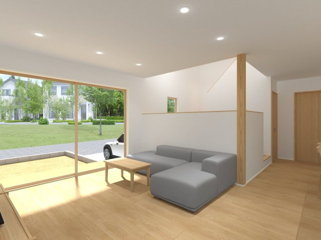 【完成予想図】 | 【NEXT-STEP HOME】◆ネクスタウン道善◆3号地◆魅力的なセットプランもぜひご覧ください♪ | ◆ネクスタウン道善３号地◆参考セットプラン『スキップフロアのある家』◆建物面積100.6㎡