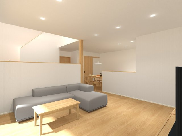 【完成予想図】 | 【NEXT-STEP HOME】◆ネクスタウン道善◆3号地◆魅力的なセットプランもぜひご覧ください♪ | ◆ネクスタウン道善３号地◆参考セットプラン『スキップフロアのある家』◆建物面積100.6㎡