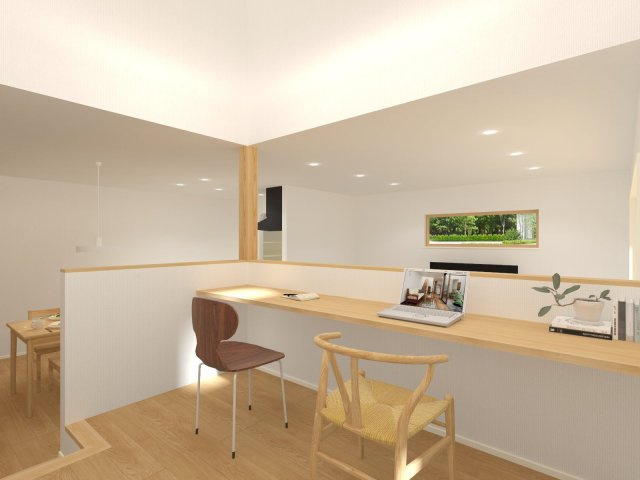 【完成予想図】 | 【NEXT-STEP HOME】◆ネクスタウン道善◆3号地◆魅力的なセットプランもぜひご覧ください♪ | ◆ネクスタウン道善３号地◆参考セットプラン『スキップフロアのある家』◆建物面積100.6㎡