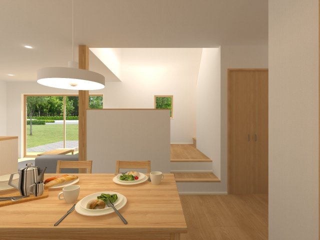 【完成予想図】 | 【NEXT-STEP HOME】◆ネクスタウン道善◆3号地◆魅力的なセットプランもぜひご覧ください♪ | ◆ネクスタウン道善３号地◆参考セットプラン『スキップフロアのある家』◆建物面積100.6㎡