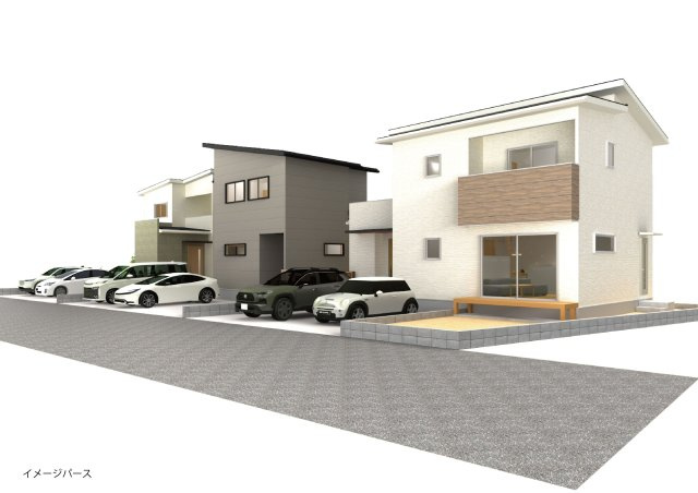 【完成予想図】 | 【NEXT-STEP HOME】◆ネクスタウン道善◆3号地◆魅力的なセットプランもぜひご覧ください♪ | ◆街並みイメージ◆参考プランにて街並みをイメージしてみました◆３号地は向かって右側です