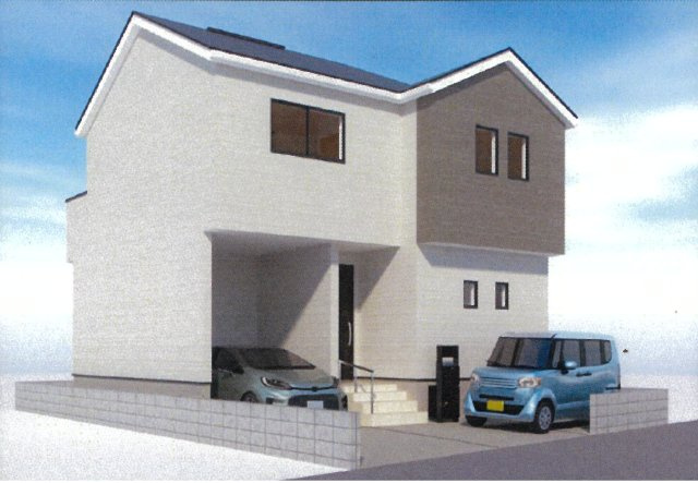 仲介手数料無料　白岡市岡泉　新築戸建　全１棟の外観パース