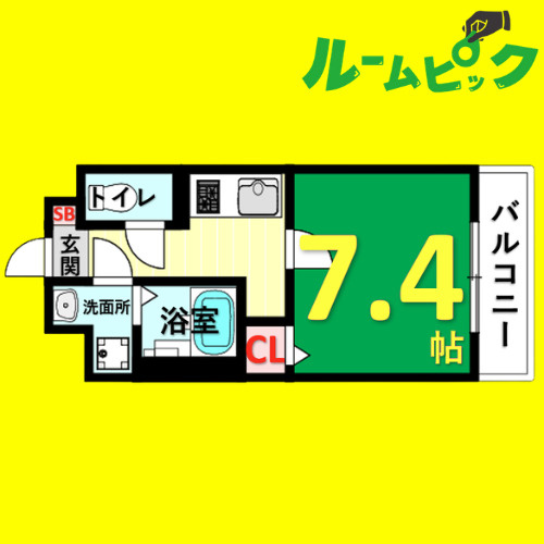 レジデンスルイーダ　名古屋市賃貸　仲介手数料無料の間取り
