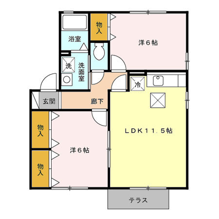 グレイスコートＡの間取り