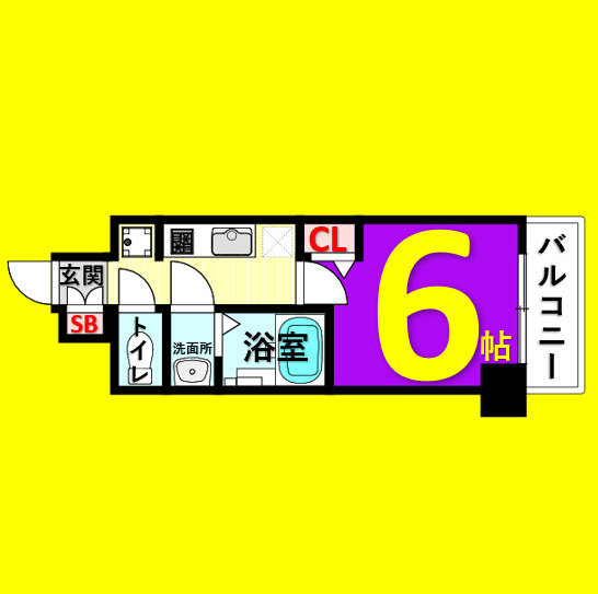 ディアレイシャス名古屋浄心　名古屋市賃貸　仲介手数料無料の間取り