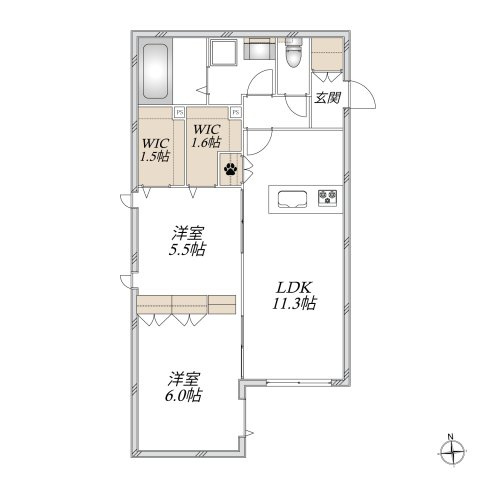 Ｗｉｌｌ　Ｃｏｕｒｔ１９の間取り