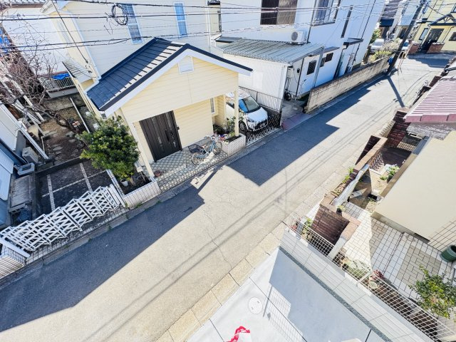 市川市宮久保６丁目新築戸建【宮久保小学校：8分】のバルコニー|バルコニーより道路側眺望