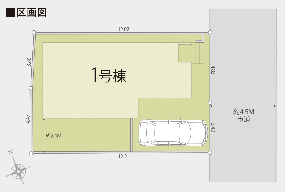 市川市宮久保６丁目新築戸建【宮久保小学校：8分】の区画図|区画配置図