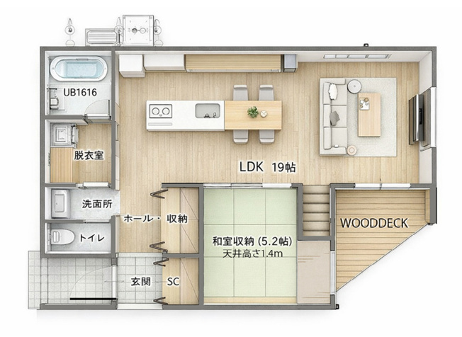 【間取り】 | 菊陽町津久礼 | ☆1階間取り図☆
