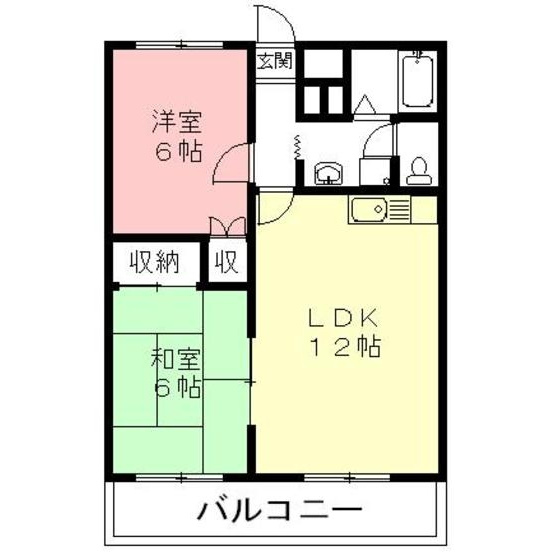 瑞穂市馬場上光町２丁目のアパートの間取り