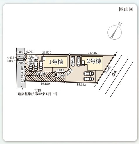 【新築戸建】　いわき市好間町中好間第2　長期優良住宅の区画図|区画図です。