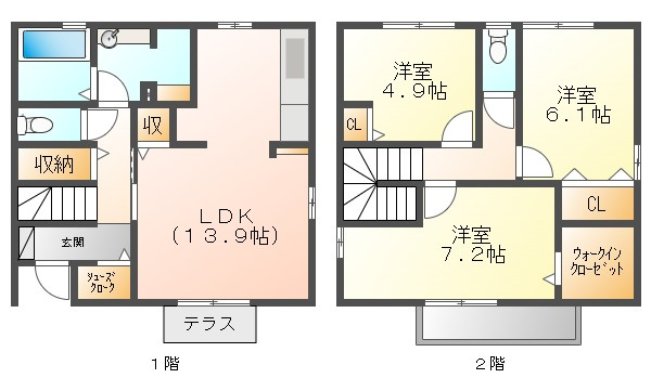 ＢｏｎｈｅｕｒＡＢの間取り