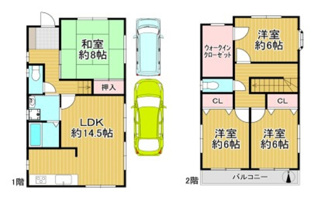 【間取り】 | 川西市清流台中古戸建　リフォーム渡し♪ | ファミリー様におすすめの４SLDKの間取りです♪