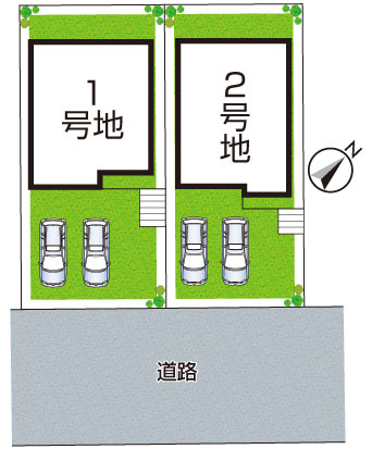 29日(土)30日(日)現地ご見学可能！神戸市北区東有野台　全2邸の区画図|全2区画