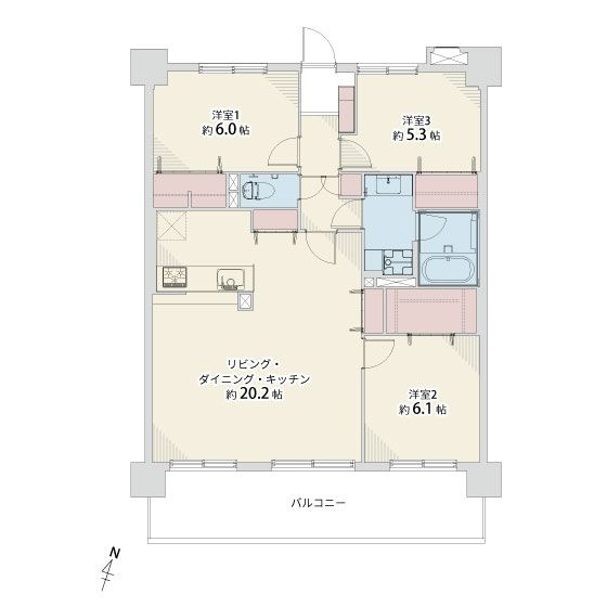 【間取り】 |  エバーライフ波多江駅前☆仲介手数料無料☆