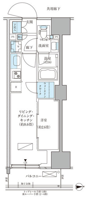 パークアクシス品川天王洲アイルの間取り