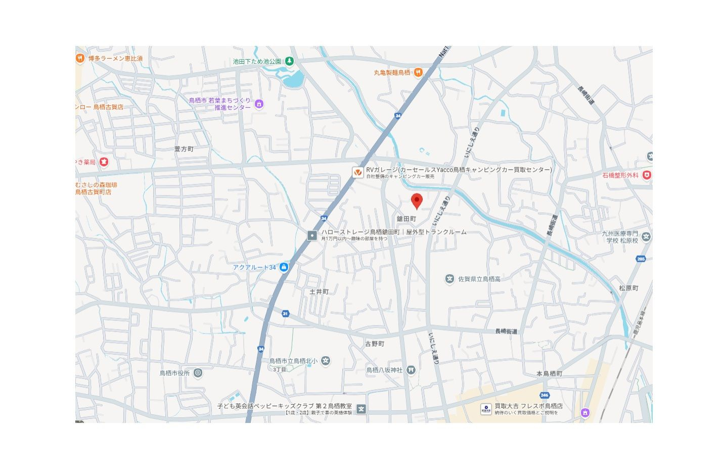 鳥栖市鎗田町　新築戸建【2号棟】の地図
