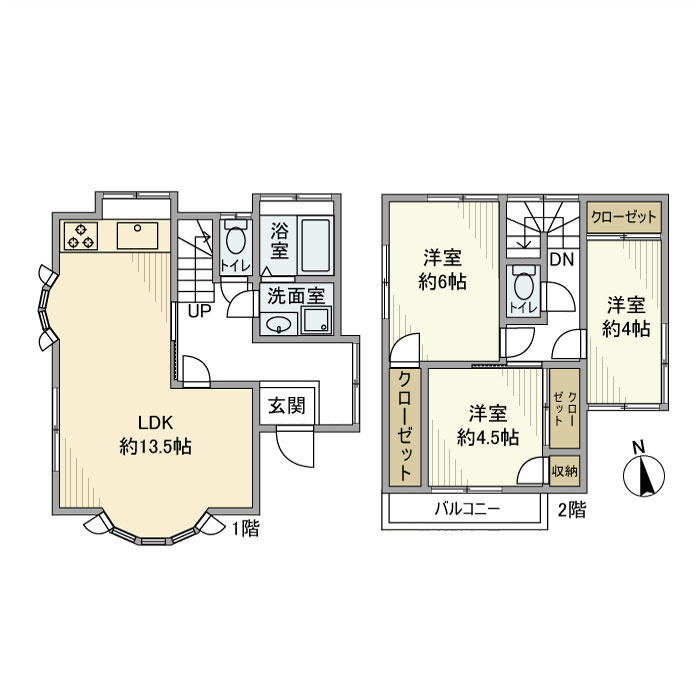 東寺尾戸建の間取り