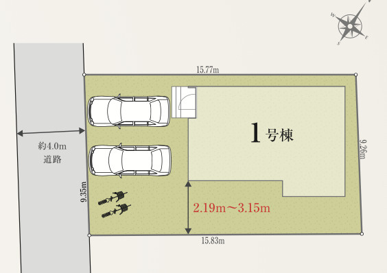 【仲介手数料無料】狭山市北入曽第２期全１棟　狭山市の新築住宅なら西武ハウジングの区画図