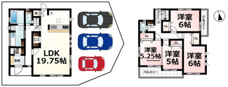 【間取り】 | 雄琴５丁目　全１４棟２期１1号棟