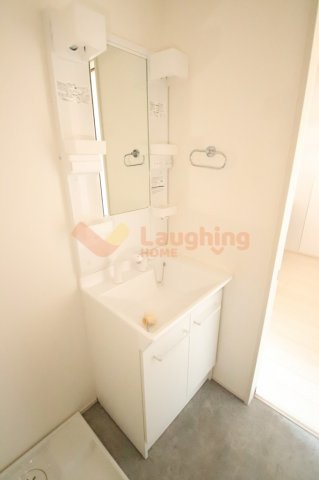 久留米市宮ノ陣５丁目のアパートの洗面所|コンパクトで使いやすい洗面所