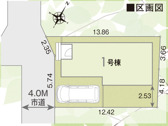 【仲介手数料無料】狭山市南入曽第１期全１棟　狭山市の新築住宅なら西武ハウジングの区画図