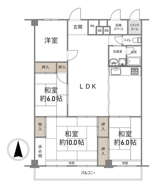 ファミリーコーポ今福　9階の間取り