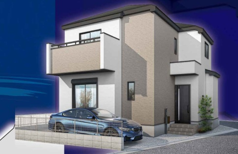 川越市砂新田28期全1棟　新築戸建　グラファーレの外観パース