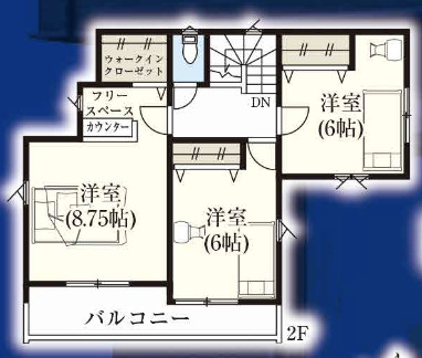 【仲介手数料無料】入間市東町１９期　全１棟　入間市の新築住宅なら西武ハウジングの間取り